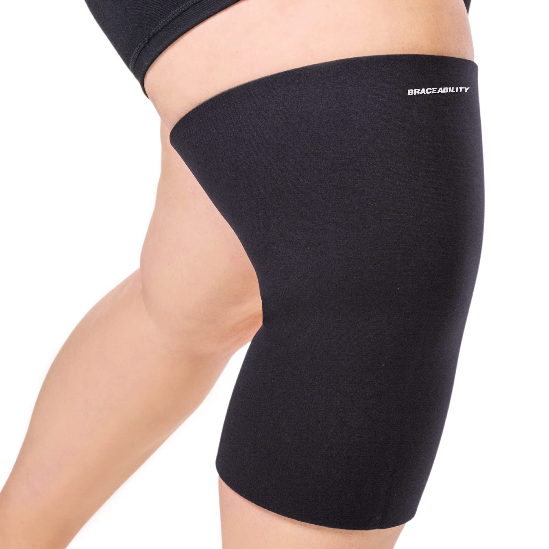 BraceAbility Plus Size Neoprene Knee Sleeve - Compression Support Brace for Bariatric Wome