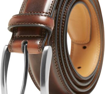 Access Denied Genuine Leather Dress Belts For Men – Mens Belt For Suits, Jeans, Uniform Br
