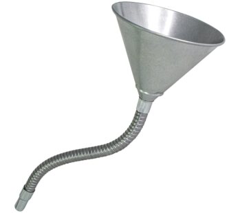LUMAX LX-1704 Silver Galvanized Funnel with 12″ Flexible Pipe with Screen. Built with Heav