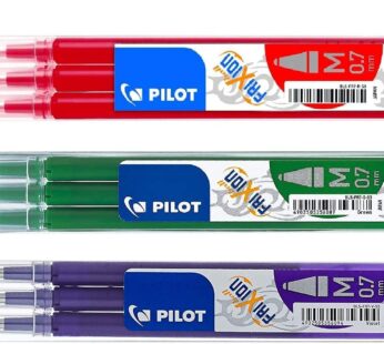 Pilot Frixion erasable pens refill, 9 refill bundle Green, Red, Violet or Purple gel ink f