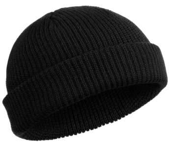 SATINIOR Trawler Beanie Watch Hat Roll-up Edge Skullcap Fisherman Beanie for Women Men(Bla