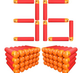 EKIND 9.5cm Foam Darts Compatible for Nerf Elite Mega Series 36-Dart Refill Pack (Red)