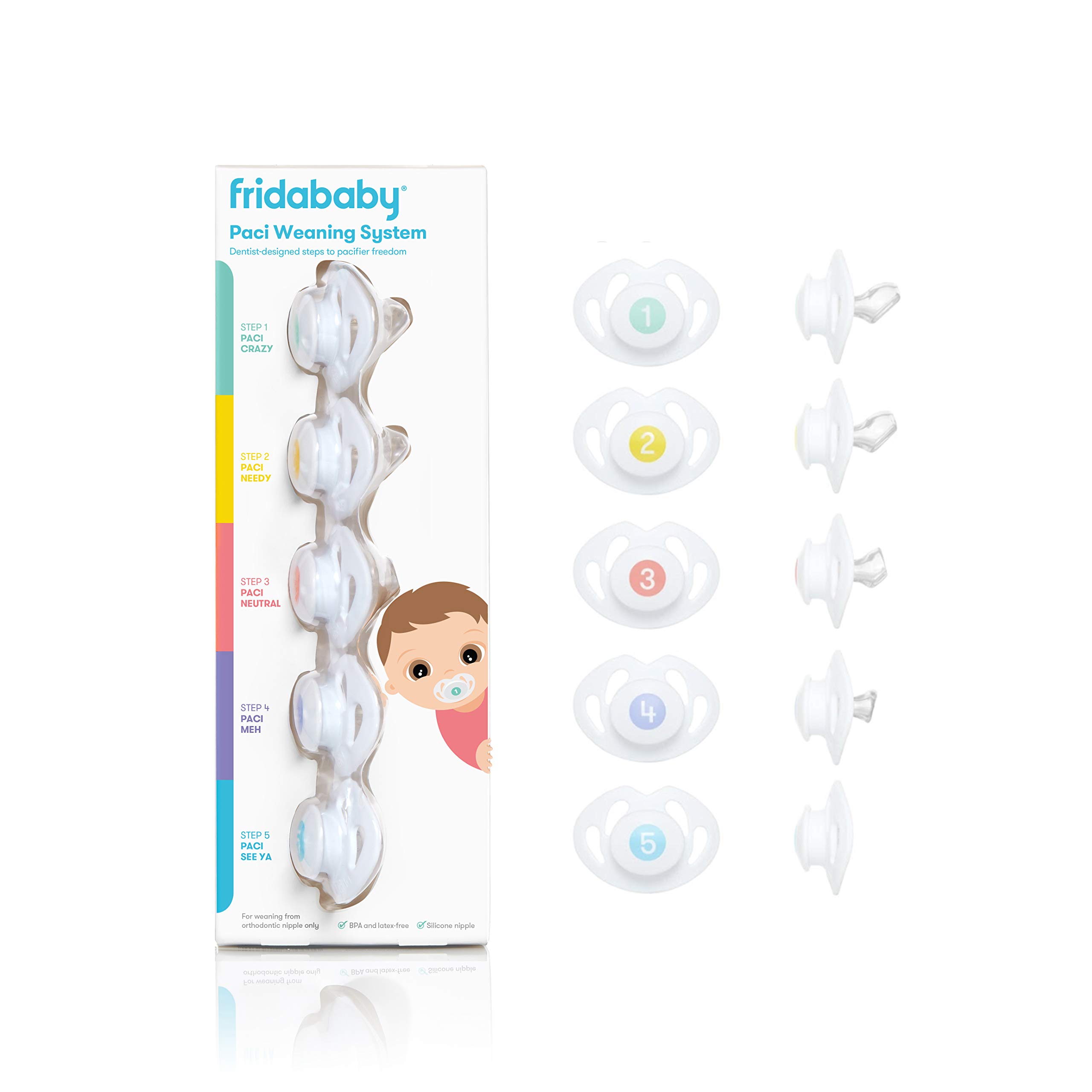 Frida Baby Silicone Paci Weaning System, BPA Free, Latex Free