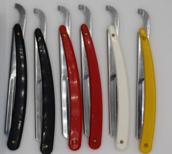 6 x Turkish Cut Throat Razor/Straight Modern Shaving Shavette (6 pcs Perma-Sharp razor bla
