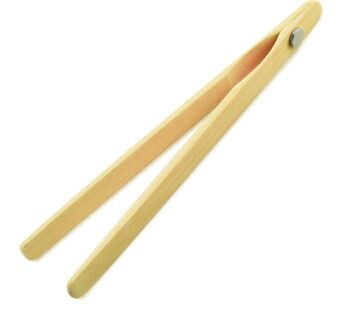 Norpro 1982 8″ Bamboo 8″ Toaster Tongs with Magnet, One Size