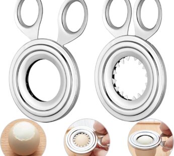 2 Pieces Egg Topper Cutter Stainless Steel Boiled Egg Cutter Cracker Egg Shell Scissors Op