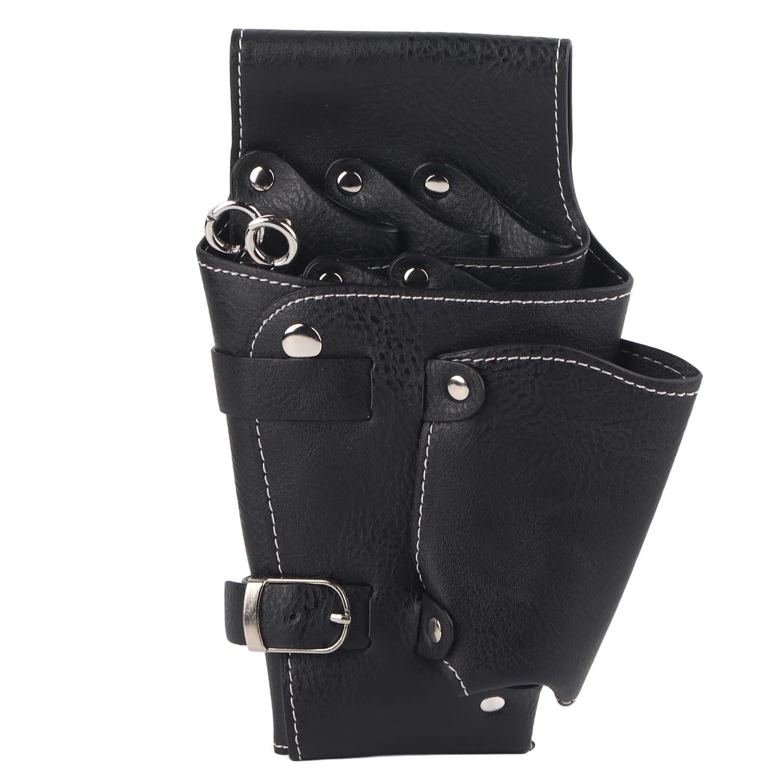 Hair Stylist Waist Bag, Hairdressing Scissors Waist Bag PU Leather Salon Barber Tools Scis