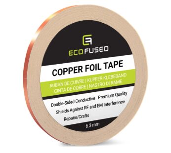 Eco-Fused Adhesive Copper Foil Tape – Double-Sided Conductive – 0.25 inch (6.3 mm) – EMI a