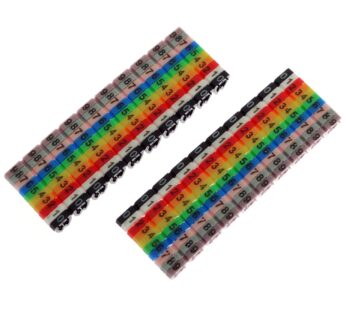 E-outstanding 200PCS 0-9 Coded Clip on Plastic Cable Identification Wire Marker Number Tag