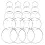 50Pcs Round Earring Beading Hoop Rings,Earring Finding Open Bezels Linking Rings Beading H