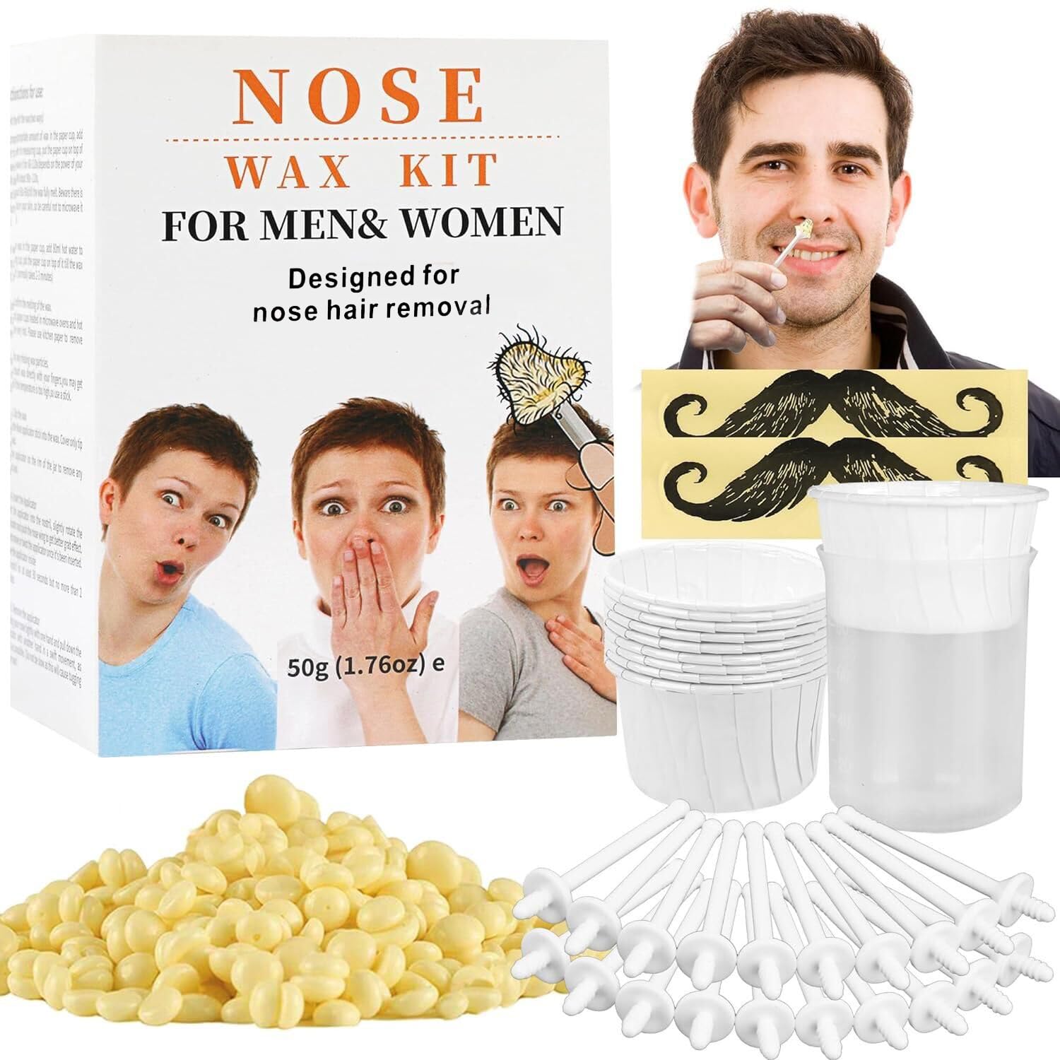 Nose Wax Kit from CoFashion 50g Wax for Nose Hair Removal, Nose Waxers Nose Wax Kit for Me