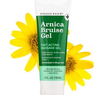 Miracle Plus Natural Arnica Bruise Body Gel | Arnica Montana Lotion For Thin Skin Bruising