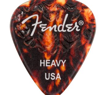 Fender Wavelength Guitar Picks 351 Shape, Tortoise Shell, Heavy, 6-Pack