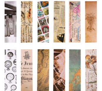Vintage Style Bookmarks for Women Men, 30PCS (Retro Collection)