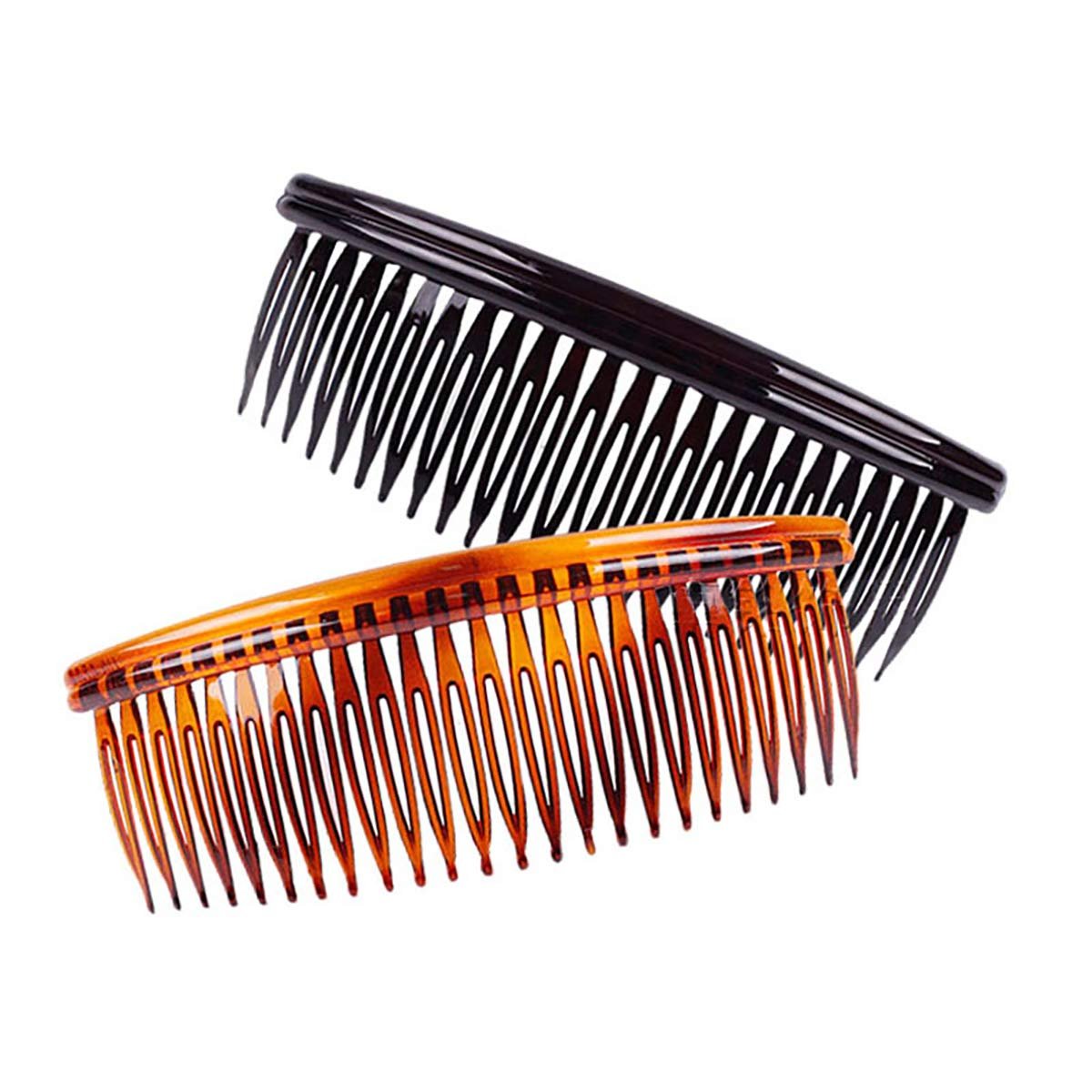 Fodattm Set of 4 Large 5 Inches 24 Teeth Hair Side Comb French Hair Accessories Plastic Ha