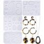 Patelai 4 Pieces Resin Jewelry Earring Silicone Molds Women Epoxy Mold for Jewelry Making