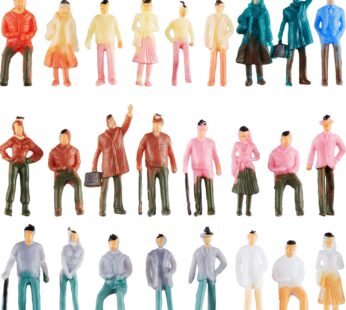 Gejoy 100 Pieces People Figurines 1:75 Scale Model Trains Architectural Plastic People Fig