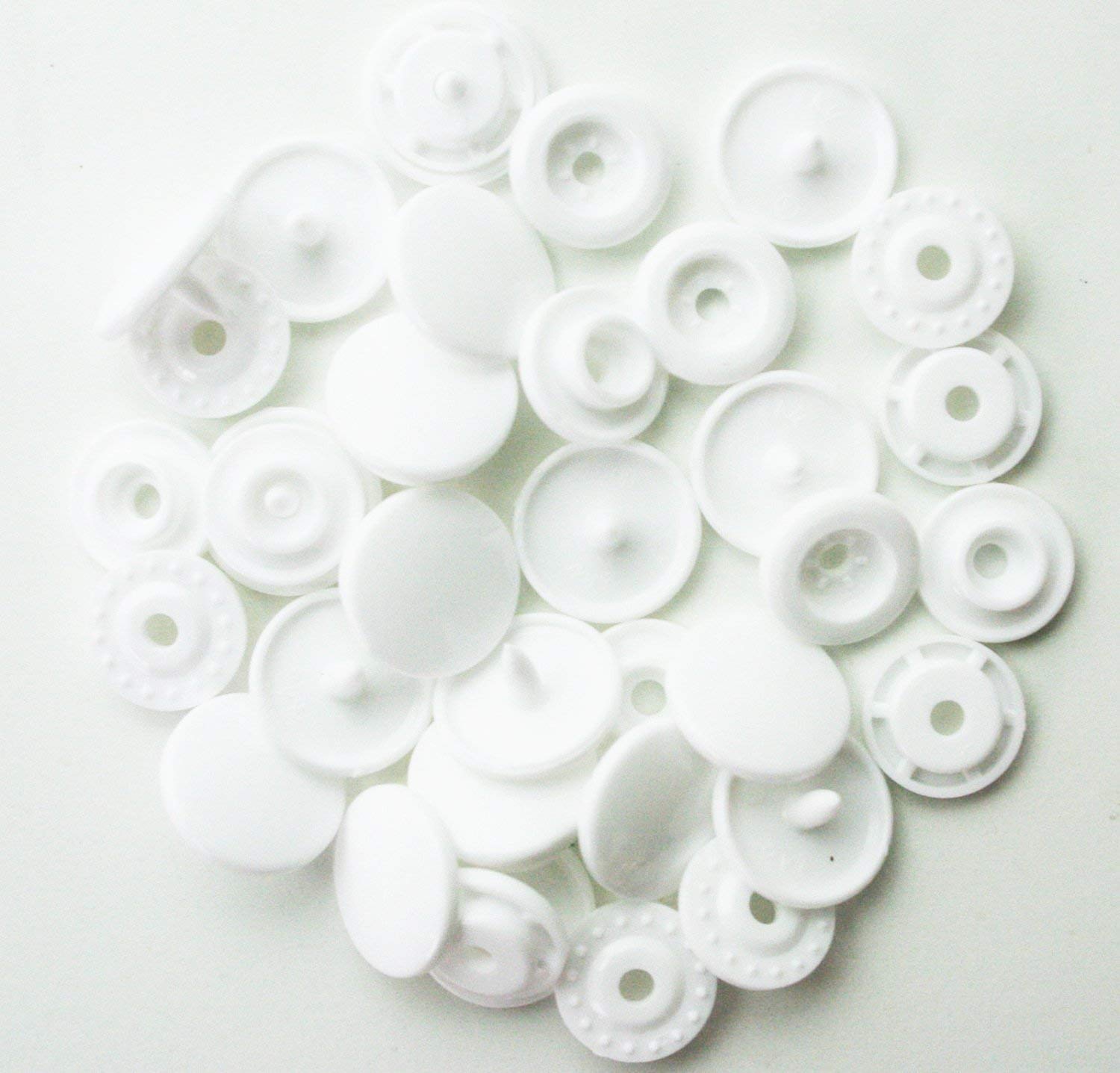 100 Sets KAM Snaps Buttons, BetterJonny Size 20 T5 Glossy Round Resin Plastic Buttons Fast