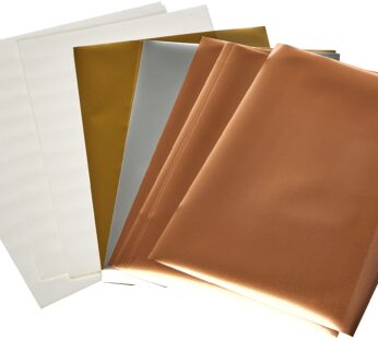 Cricut 2008716 Foil Transfer Sheets Sampler, Metallic (24 ct), 24 Pack