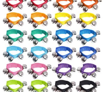 Augshy Jingle Bells, 24 Pcs Wrist Band Jingle Bells,12 Musical Instruments Gift for Kids