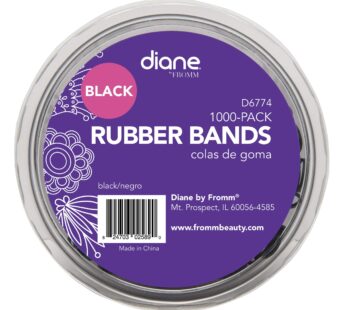Diane Black Rubber Bands 1000 pieces