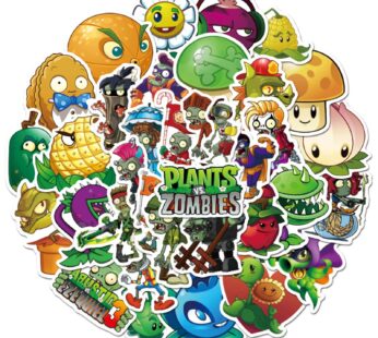 Plants vs. Zombies Stickers Cute Cartoon Game Comics Vinyl Waterproof Stickers Kids Room D