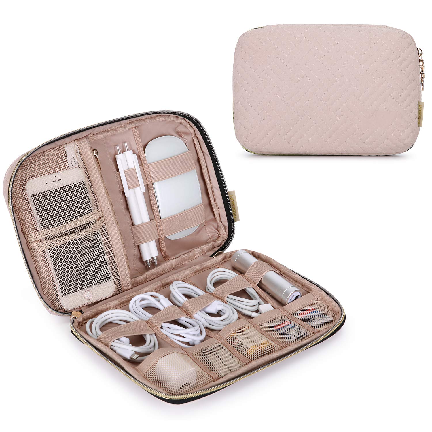 BAGSMART Large Electronics Organizer Travel Case, Travel Essentials, Cord Organizer Travel