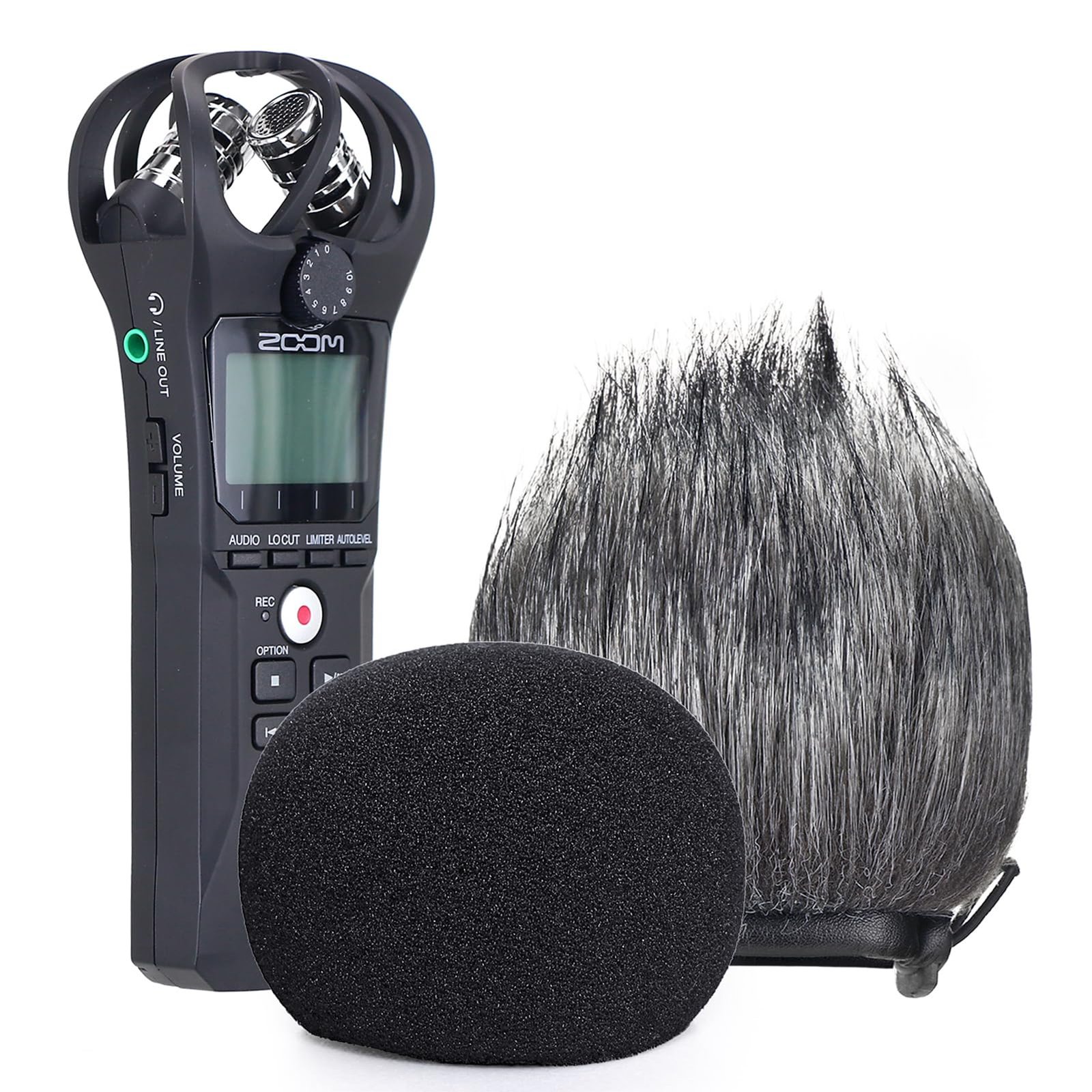 YOUSHARES Zoom H1n Recorder Foam & Furry Indoor/Outdoor Windscreen Muff, Pop Filter/Wind C