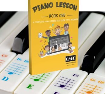 Color Piano and Keyboard Stickers and Complete Color Note Piano Music Lesson and Guide Boo