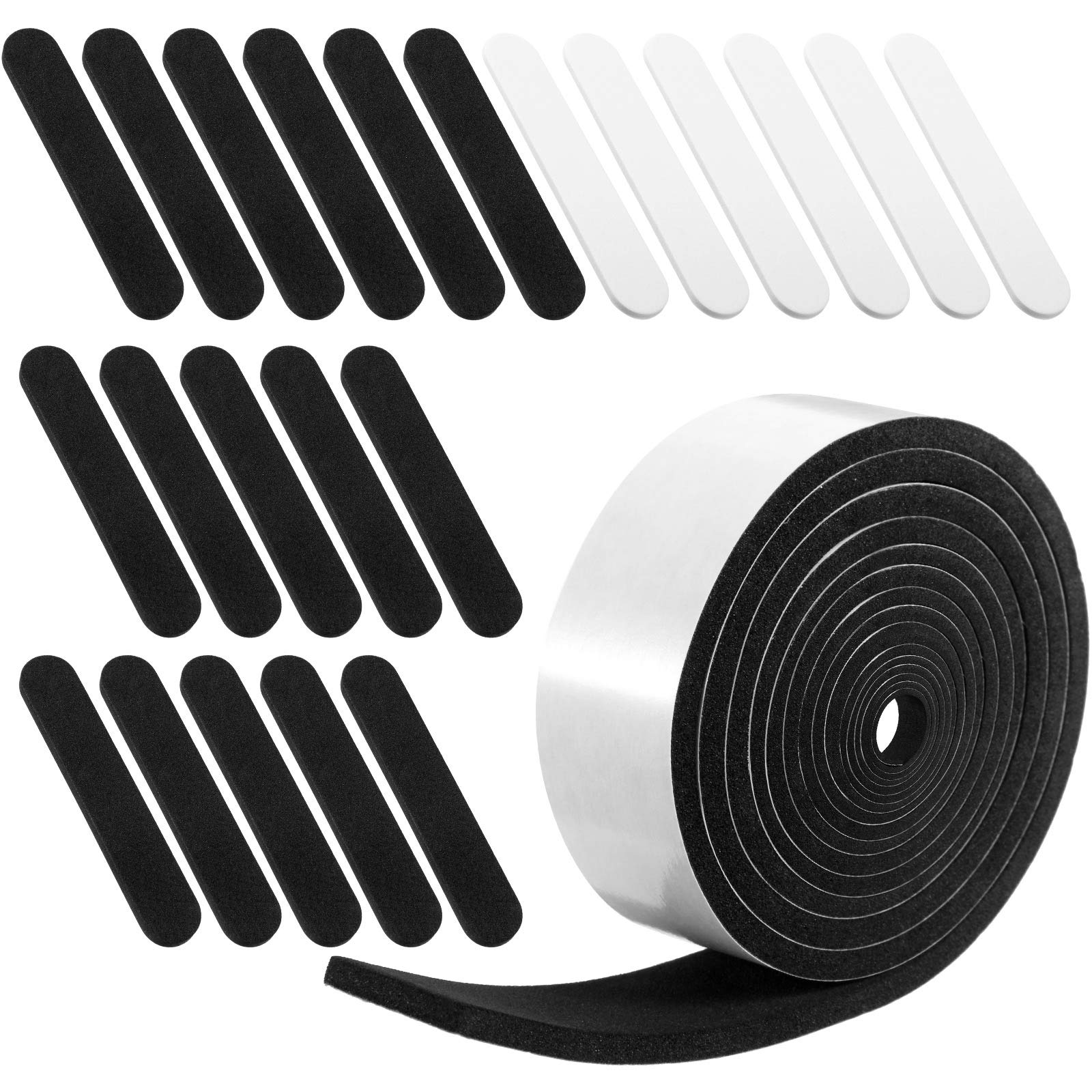 Outus 23 Pieces Hat Size Tape Reducer Foam Reducing Tape Roll Self Adhesive for Hat Cap Bl