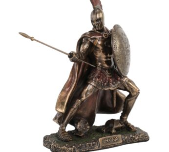 Veronese Design Hector Trojan Prince Warrior of Troy Holding Spear and Shield Statue