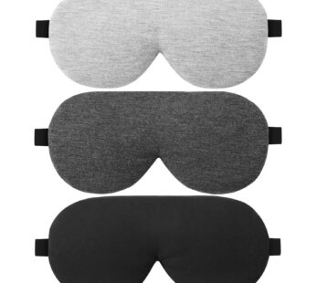 ALASKA BEAR 3 Pack Sleep Eye Masks Organic Cotton Cool Bamboo – No Pressure Eye Donuts Con