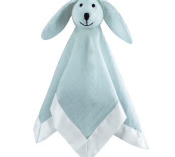 aden + anais Essentials Classic Lovey, Cotton Muslin Bunny, Solid Winter Sky