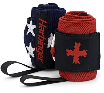 Harbinger Red Line 18-Inch Weightlifting Wrist Wraps for Men and Women (Pair)