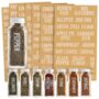 Talented Kitchen 134 Preprinted Minimalist Spice Labels, Bold All Caps White Seasoning Lab