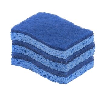 Superio Non-Scratch Cellulose Sponge Kitchen Scrub Sponges with Scouring Pad Set, Good for