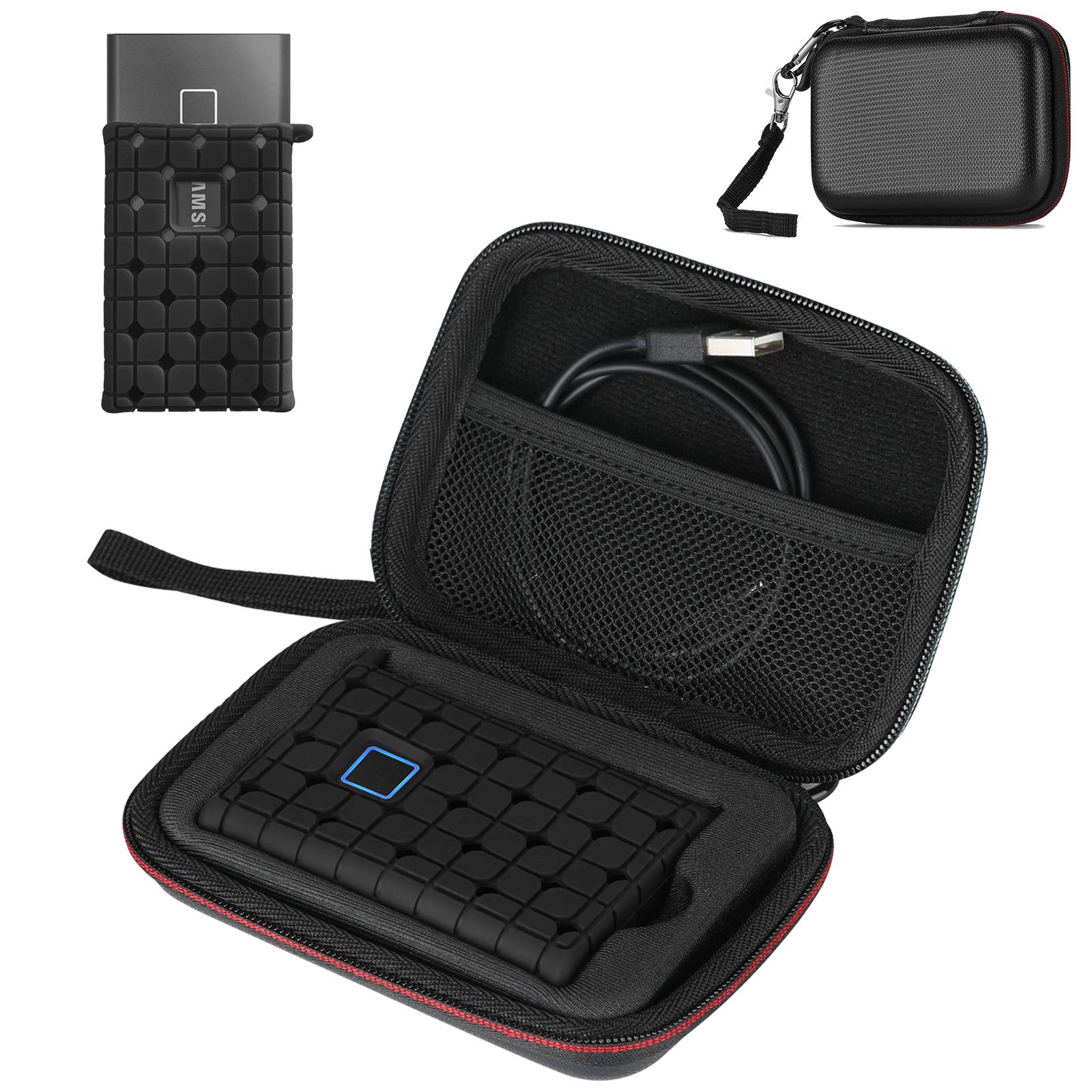 ProCase Hard Carrying Case Compatible for Samsung T7 / T7 Touch Portable SSD with Silicone
