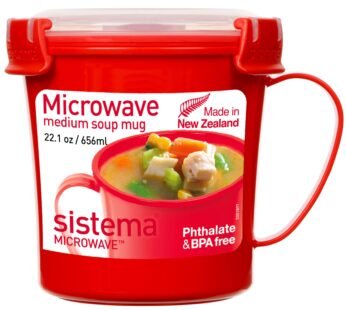 Sistema Microwave Soup Mug with Lid and Steam Release Vent
