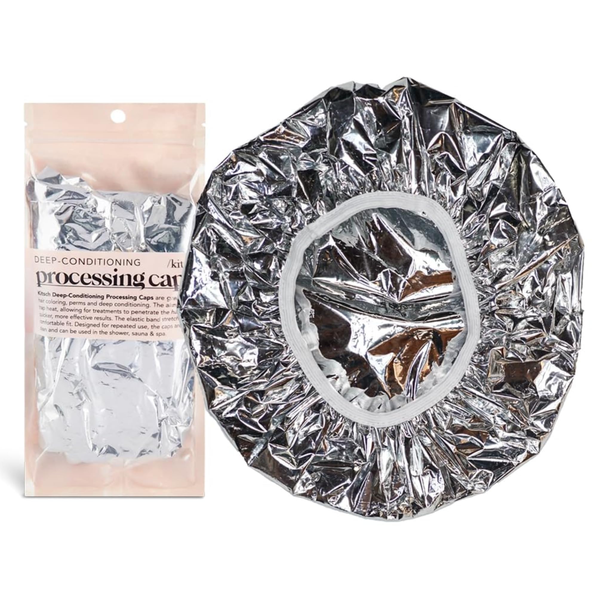 Kitsch Aluminum Foil Hair Heat Cap for Deep Conditioning - Reusable Heating Cap for Deep C
