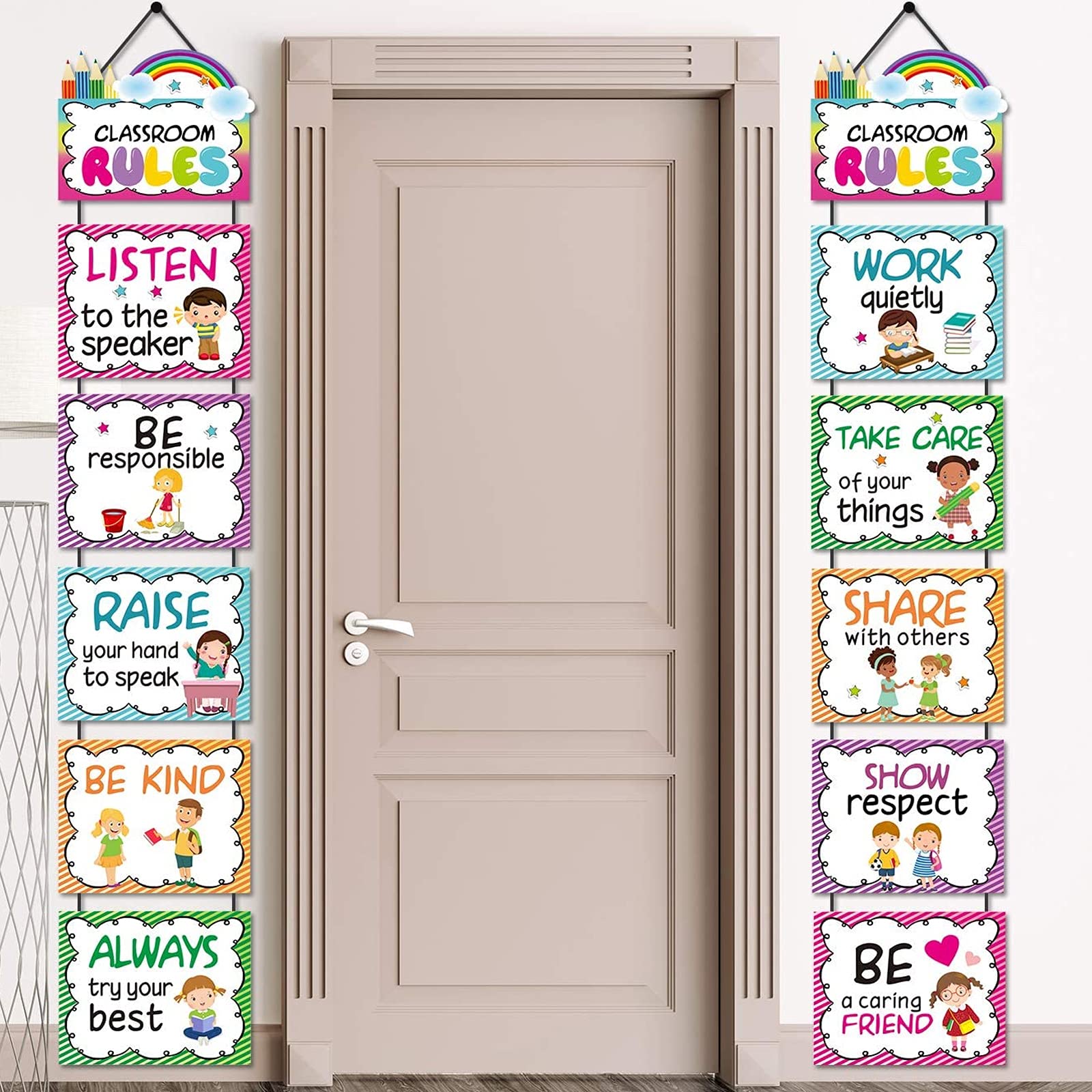 Classroom Rules Posters Classroom Bulletin Board Decorations Set for Kindergarten Preschoo