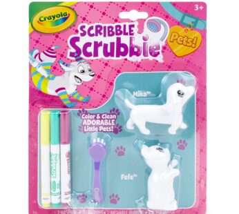 Crayola Scribble Scrubbie Pets, Dog & Cat, Kids Toys, Gift for Girls & Boys, Age 3, 4, 5,