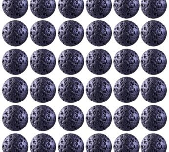 Natural Stone Beads 100pcs 8mm Black Lava Round Genuine Stone Beading Loose Gemstone Hole