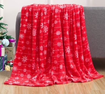 Elegant Comfort Luxury Velvet Super Soft Christmas Prints Fleece Blanket-Holiday Theme Hom