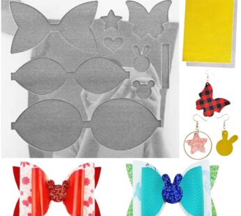 SHUANGART Reusable Large Size Bows Making Template, Add Two A4 Size Faux Leather Sheets fo