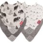 Nuby 2Piece Muslin Bandana Bib with Teether, Colors May Vary, 2 Count (Pack of 1)