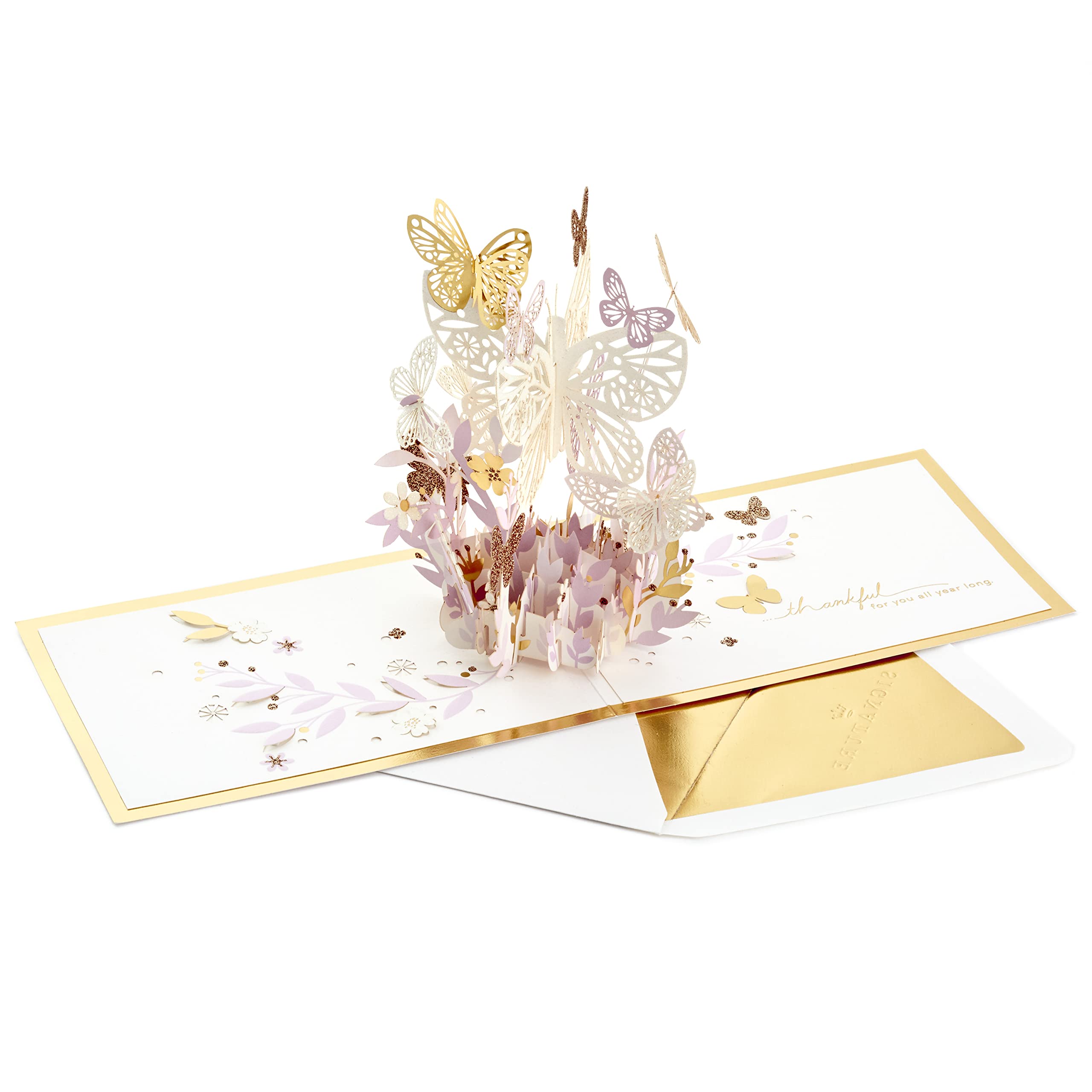 Hallmark Signature Paper Wonder Pop Up Card, Thankful for You (Thinking of You Card, Birth