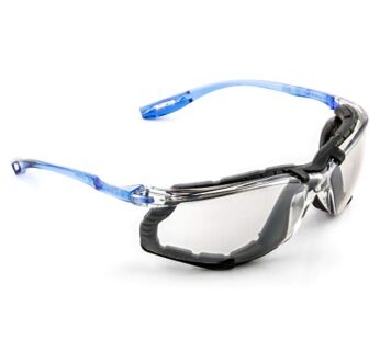 3M Safety Glasses, Virtua CCS, ANSI Z87, Anti-Fog, Indoor/Outdoor Mirrored Lens, Blue Fram