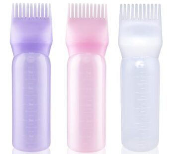 Cosywell Root Comb Applicator Bottle 6 Ounce Hair Dye Applicator Brush 3 Pack for Hair Roo