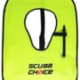 Scuba Choice Adult Neon Yellow Snorkel Vest with Name Box, Large
