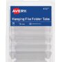 Avery Hanging File Folder Tabs and Inserts, 1/5 Cut, Clear, 20 File Folder Tabs and Insert